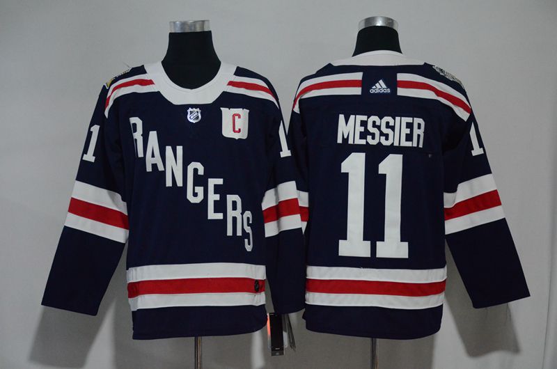 2017 Men NHL New York Rangers 11 Messier blue Adidas jersey